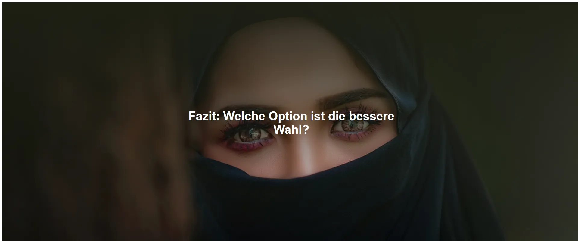 Welche Option ist die bessere Wahl?